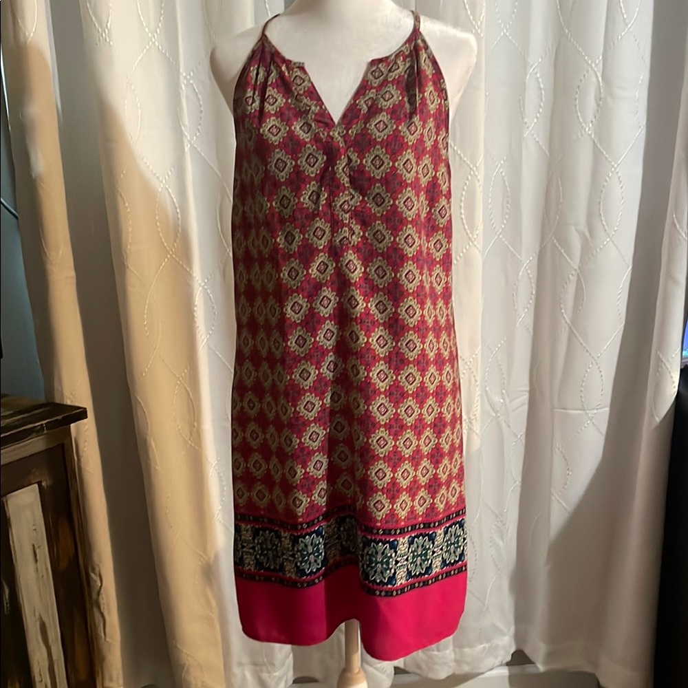 Skies Are Blue Pink and Red Mini Dress